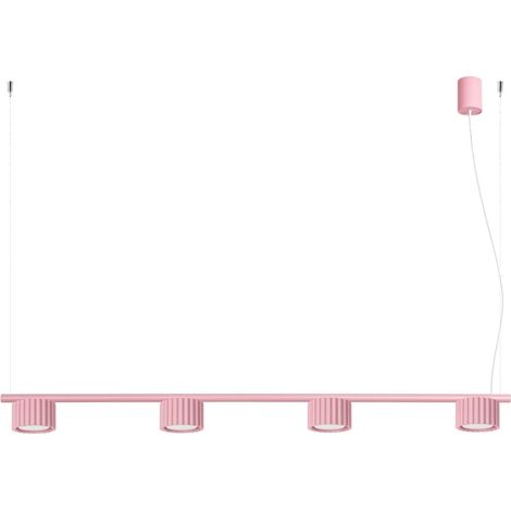 Arañas AURA rosa aluminio 4xGx53 122cm Sollux (1/2)