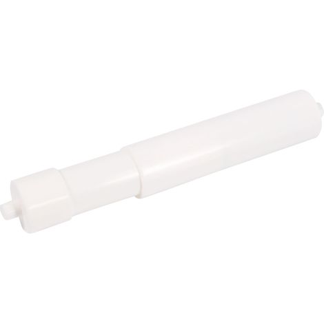 Porte-papier toilette en plastique blanc de 15 cm avec axe de rouleau et ressort d'insertion (1/5)