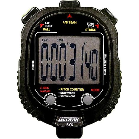Compteur De Lancers Et Chronomètre À Deux Mémoires - Compteur De Lancers - Mesure De Vitesse De Lancer - Pour Baseball Et Softball - 1 Pièce (1/3)