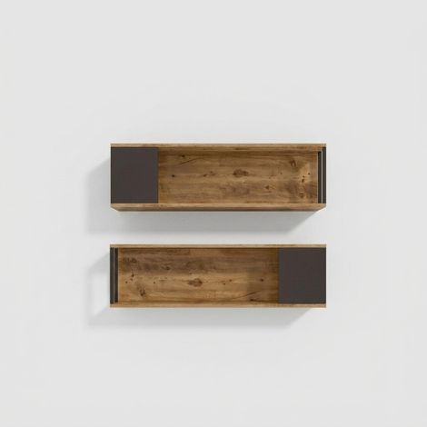 Estantes de pared modernos, juego de 2 piezas Krenith (1/3)