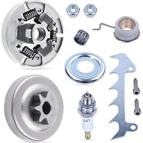 Kit de Pignon pour STIHL 021 023 025 MS210 MS230 MS250 Tronçonneuse, Pignon + Tambour d'embrayage + Griffes + Roulement + Bougie + Écrou Accessoire Pièces de Rechange (1/5)