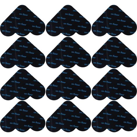 Lot De 12 Ruban AdhéSif Pour Tapis Triangle Double Face Sous-Tapis AntidéRapant Fixation Solide RéUtilisable Lavable