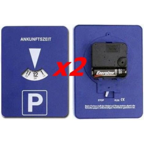 Disque De Stationnement - Horloge Automatique Arrière - Zone Bleue Conforme Europe - Lot De 2 (1/4)