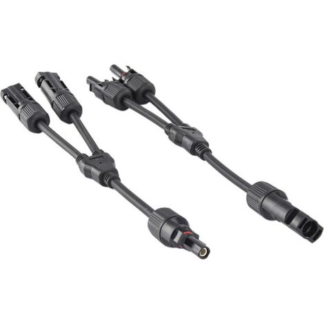 SABIR Professionnel MC4 Solaire Panneau Câble Connecteur, MC4 Y Branche Connecteur MFF/FMM, pour Solaire Panneau Photovoltaïque Système（1Paire）Lefou STOL (1/5)