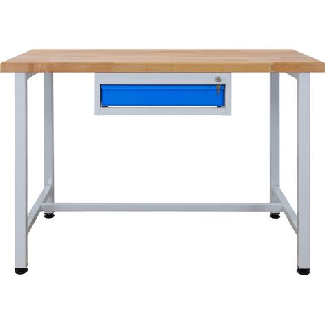 ADB Werkbank 1200x600x840mm Werktisch Packtisch mit 1 Schublade (1/5)