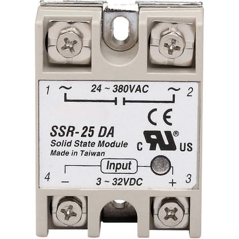 Einphasen-Halbleiterrelais, rauscharm und funkenfrei, Relaismodul für Leistungssteuerungsanwendungen, SSR 25D