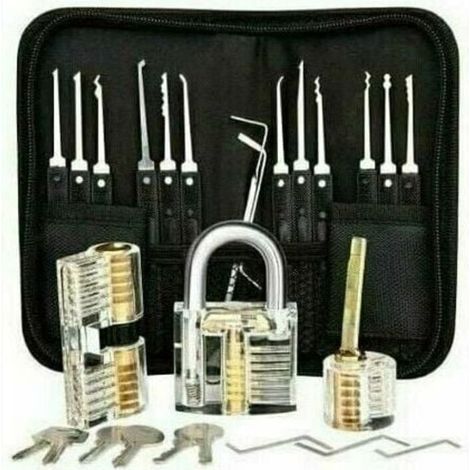 Kit de crochetage professionnel, 26 kits de signature de mot de passe avec 3 kits transparents de crochetage de cadenas (1/5)