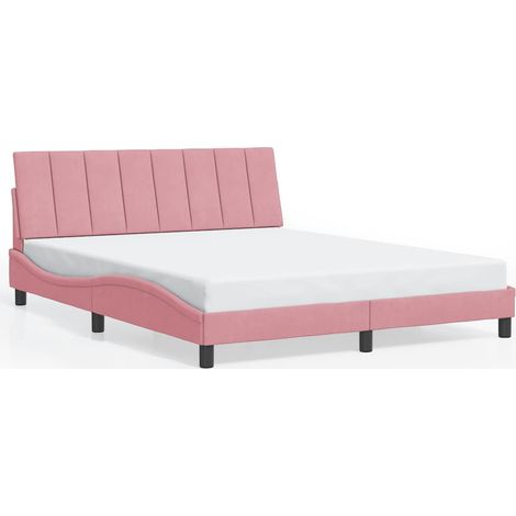 Maison Exclusive - Giroletto senza Materasso Hanko Rosa 160x200 cm in Velluto (1/5)
