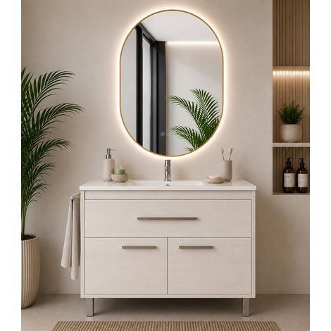 Mobile bagno con lavabo ORIGENBATH BAHIA senza specchio 80x40 cm bianco nordico
