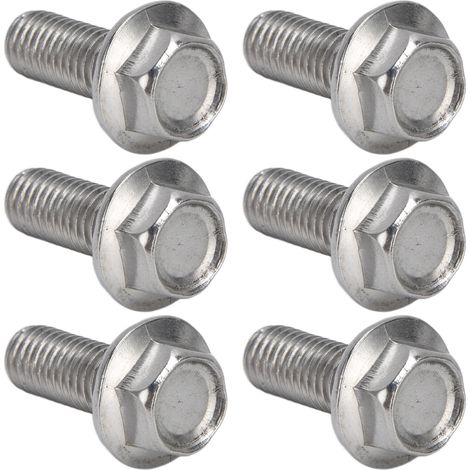 20 boulons M10x1,5, boulons à tête hexagonale à bride en acier inoxydable A2-70 avec rondelles, DIN6921 M10x25