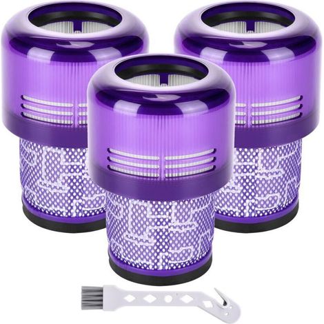 3er-Pack Ersatzfilter für Dyson V11 und V15 Staubsauger. Leistung entspricht Originalfiltern. Inklusive Reinigungsbürste – DY-970013-02 (1/5)