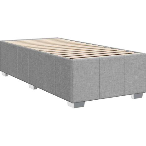 Cadre de lit sans matelas tissu gris clair Twin XL vidaXL (1/5)
