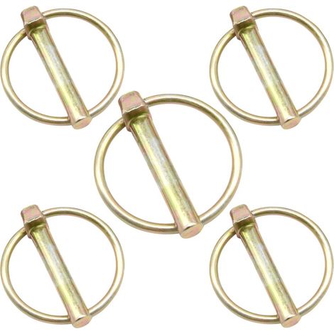 Lot de 5 goupilles pliantes de 8 mm x 45 mm pour remorques, camions, tracteurs, bennes à benne basculante, ferme, tondeuse à gazon (O8 mm x 45 mm) (1/5)