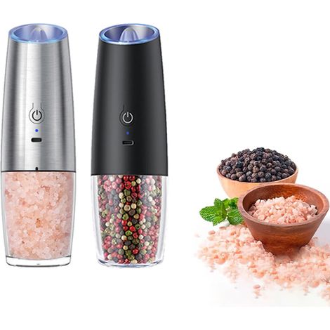 Set di 2 macina sale e pepe elettrici con supporto e luce LED (1/5)