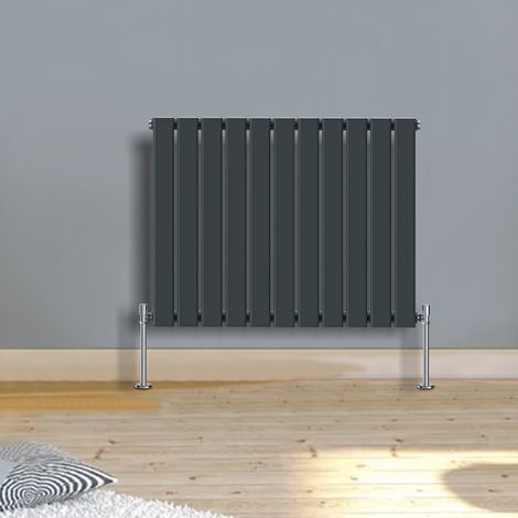 Warmehaus Horizontal Radiator Flat 600 x 750mm Single Anthracite (1/5)