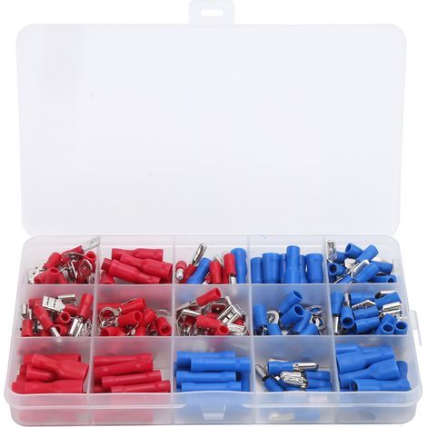 Kabelverbinder-Set, 200-teilig, kaltgepresste, isolierte Stoßverbinder-Set (1/5)