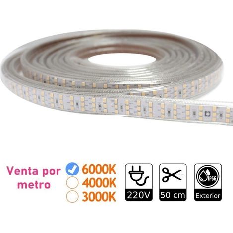 Jandei - Bande LED triple 6000K 276 led/m 220V extérieur IP65. Bandes LED de 1 mètre (1/4)