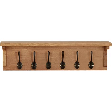 Porte-manteau,Porte-vêtement s60x16x16 cm Bois de chêne massif CFW85946 (1/5)