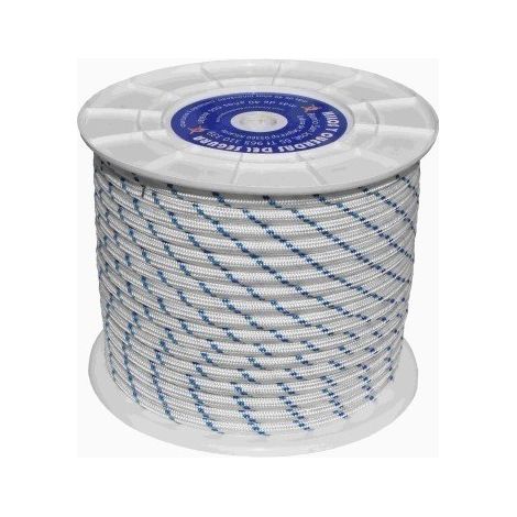 CUERDA TRENZ. 08MM BL/AZ 100 M