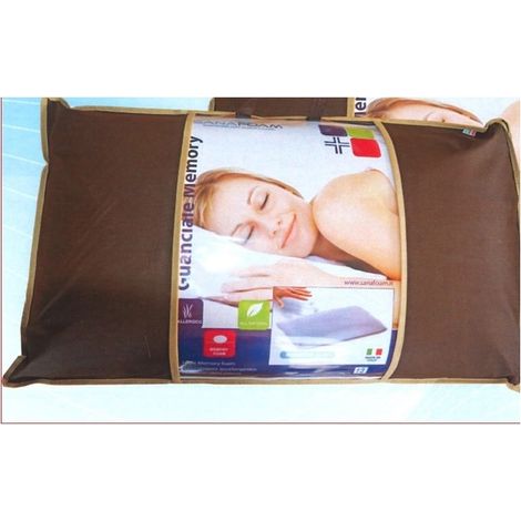 guanciale sagomato in memory foam bianco 72x42 cm