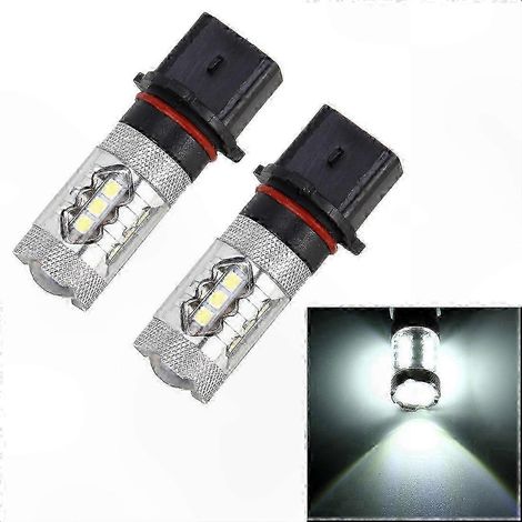 2er-Pack LED-Nebelscheinwerfer für Autos, 12 V, 5 W, 250 lm mit 16 SMD-2835-Chips, Weiß (1/4)