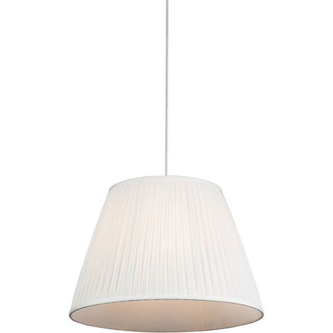 Retro Hängelampe Creme 45 cm - Plissee