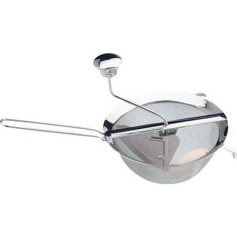 Coulismühle aus Edelstahl, 20 cm Durchmesser, Edelstahlgriff LE PRATIQUE