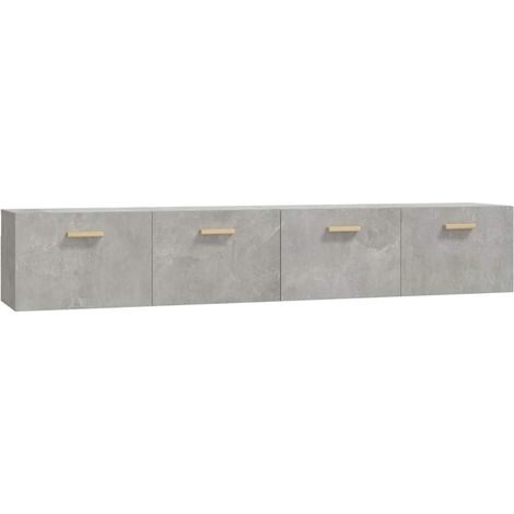 Armadio da Stoccaggio Mobili Parete 2 pz Grigio Cemento 100x36,5x35 cm in Multistrato DAS173961 (1/5)