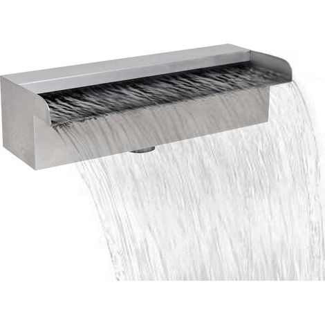 Rectangular Waterfall Pool Fountain Stainless Steel 30 cm vidaXL (1/5)