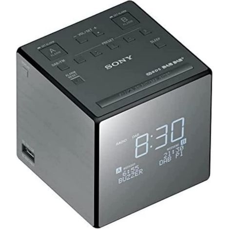 Radio réveil FM et DAB+ Sony XDR C1DBP Noir (1/4)