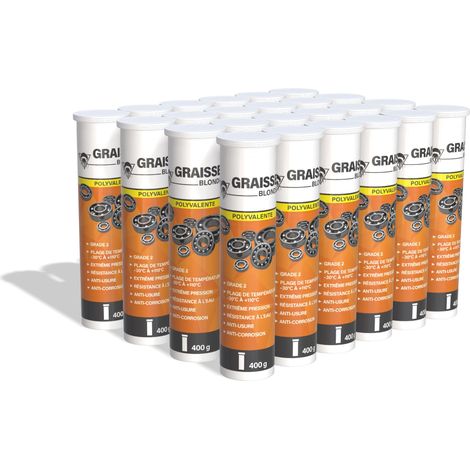 Méduze - 24 cartouches de graisse multifonctions 400g - Grade NLGI 2 - Facilement pompable - Extrême pression (1/5)