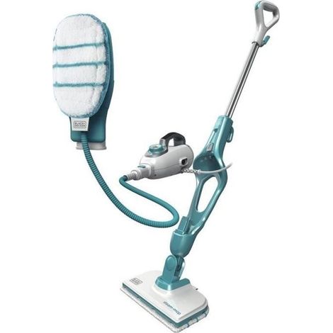 Black & Decker – Nettoyeur vapeur 9 en 1 1300W – Autoselect pour surfaces variées – 180° pivotant – Réservoir 500ml – Gants à vapeur inclus