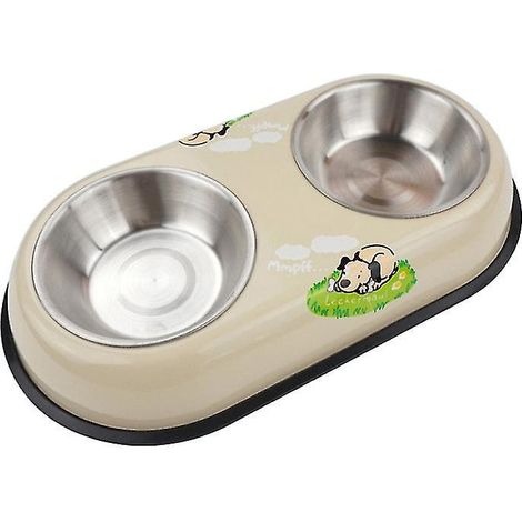 Le nouveau distributeur double de croquettes pour chien (1 pièce)
