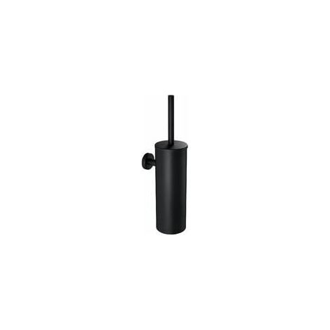 1 Brosse de toilette, Support mural, Acier inoxydable 304, Finition noire, Poignée ergonomique, Salle de bain (1/5)