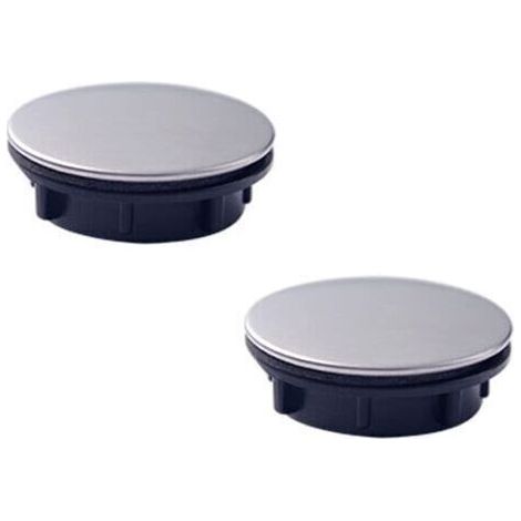 Lot de 2 Couvercles de Trou d'évier de Cuisine pour évier de Cuisine, Trou de Robinet, Couvercle de Trou de Robinet de Salle de Bain, Couvercles de Débordement d'évier en Acier Inoxydable (35 mm) (1/5)