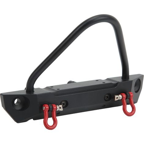 Pare-chocs avant en alliage d'aluminium avec phare pour RC Crawler AXIAL SCX10 90046 90047 - Véhicule radiocommandé 1/10 - Noir (1/5)