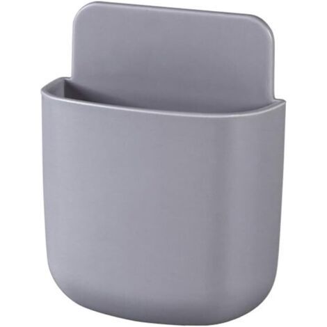 (Gris) Boîte de rangement pour télécommande, support mural pour téléphone portable, support mural pour télécommande, boîte de rangement murale en ABS, boîte à crochets pour organisateur (1/5)