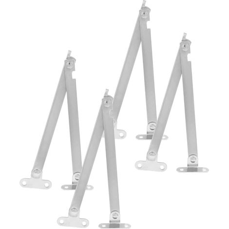 bisagras de soporte para puertas de armario, bisagras plegables para puertas de armario, bisagras de soporte para tapas plegables de armario, 233 cm, hierro, plata. (1/5)