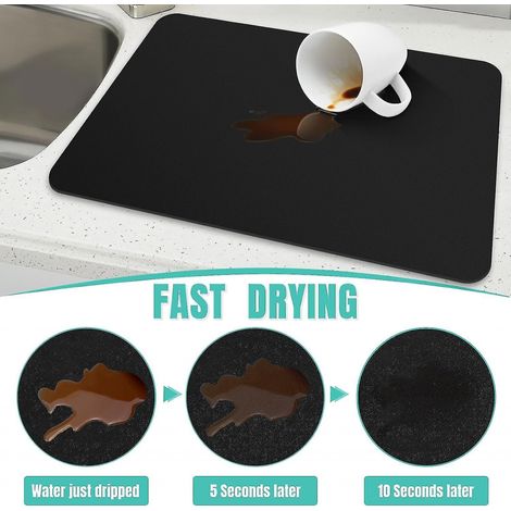 torchons de cuisine microfibre 30x40 cm noir lot de 2 (1/4)