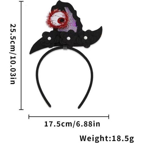 1 Bandeau,Globe oculaire,Taille unique,Accessoire cheveux,Fête dansante,Halloween (1/5)