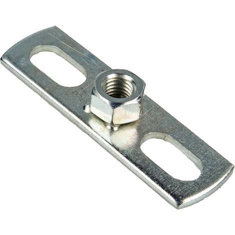 tecuro Befestigungsplatte 70 x 20 mm, mit M 8 Innengewinde, Stahl verzinkt (1/2)
