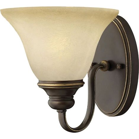 [GEBRAUCHT] B-Ware Hinkley Wandleuchte Wandlampe Cello Bronze Creme Glas Klassisch Wohnzimmer