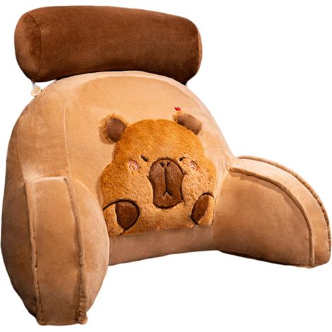 Oreiller De Lecture Coussin Ergonomique avec Design Adorable de Capybara Coussin de Dos Adorable pour Lit Pour Adultes Et Sur Canapé Et Sol, Pour , S'Asseoir, Regarder, Se Reposer Et Se Détendre (1/5)
