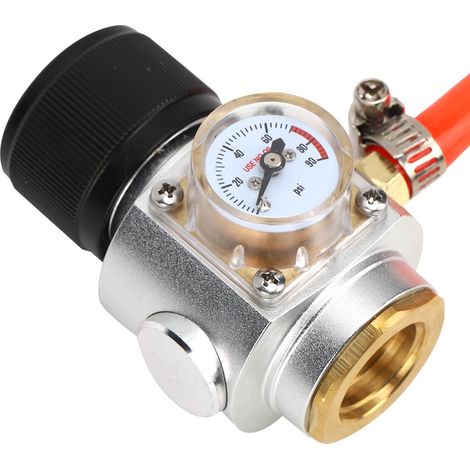 Régulateur de gaz CO2 miniature 0-90 PSI pour bière artisanale avec tuyauterie T214 (1/5)