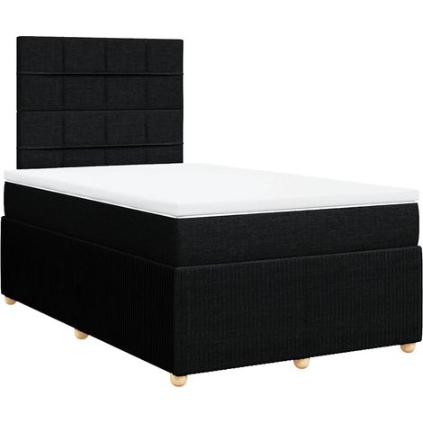 Maison Exclusive - Giroletto a Molle con Materasso Nero 120x200 cm in Tessuto