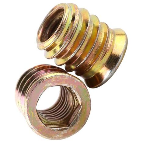 Pair - Écrou hexagonal M6 x 10mm – 100 pièces – Alliage de zinc résistant à la corrosion – Installation facile pour bois dur - 100pcs (1/5)