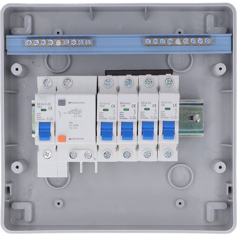 Boîte de protection étanche 4 disjoncteurs pour camping-car 230V IP65 extérieure