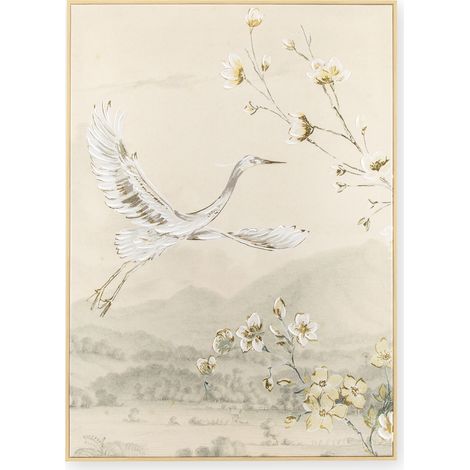 Art for the Home Handgemalt Wandbild Gold Metallic Kran 70x50cm (1/5)