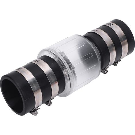 Clapet anti-retour pour pompe de relevage à ressort, clapet silencieux transparent pour tuyau 1-1/2 pouce, évacuation eaux usées (1/5)