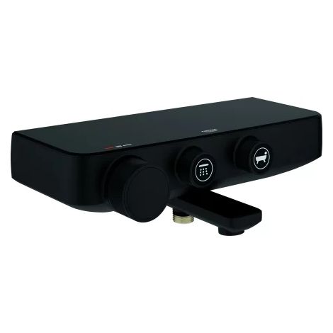 GROHE mezclador termostático de bañera Grohtherm SmartControl 102168, montaje mural, protegido contra reflujo, phantom black, 102168KF00
